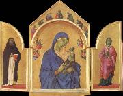Duccio di Buoninsegna, The Virgin Mary and angel predictor,Saint